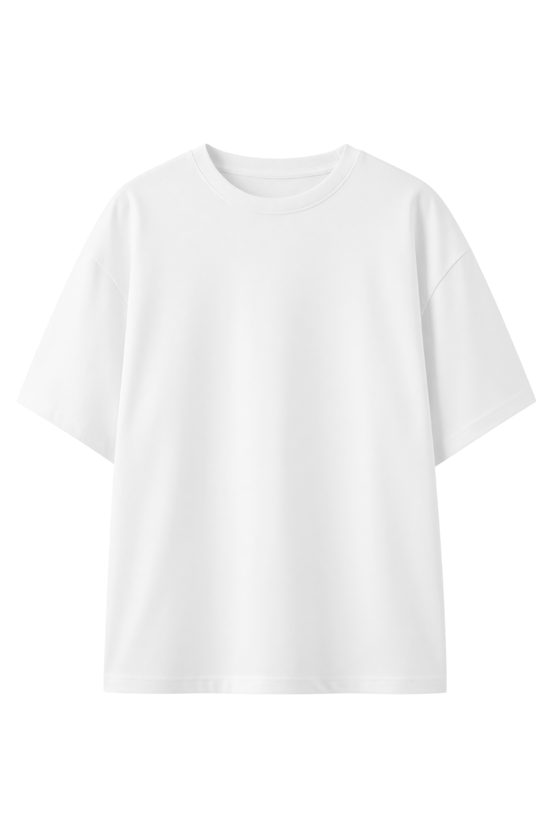Cotton Oversized Solid Tshirt - White