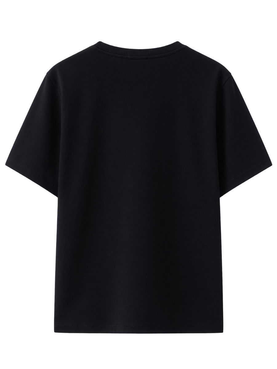 Cotton Relaxed fit Tshirt - Black - Keep going