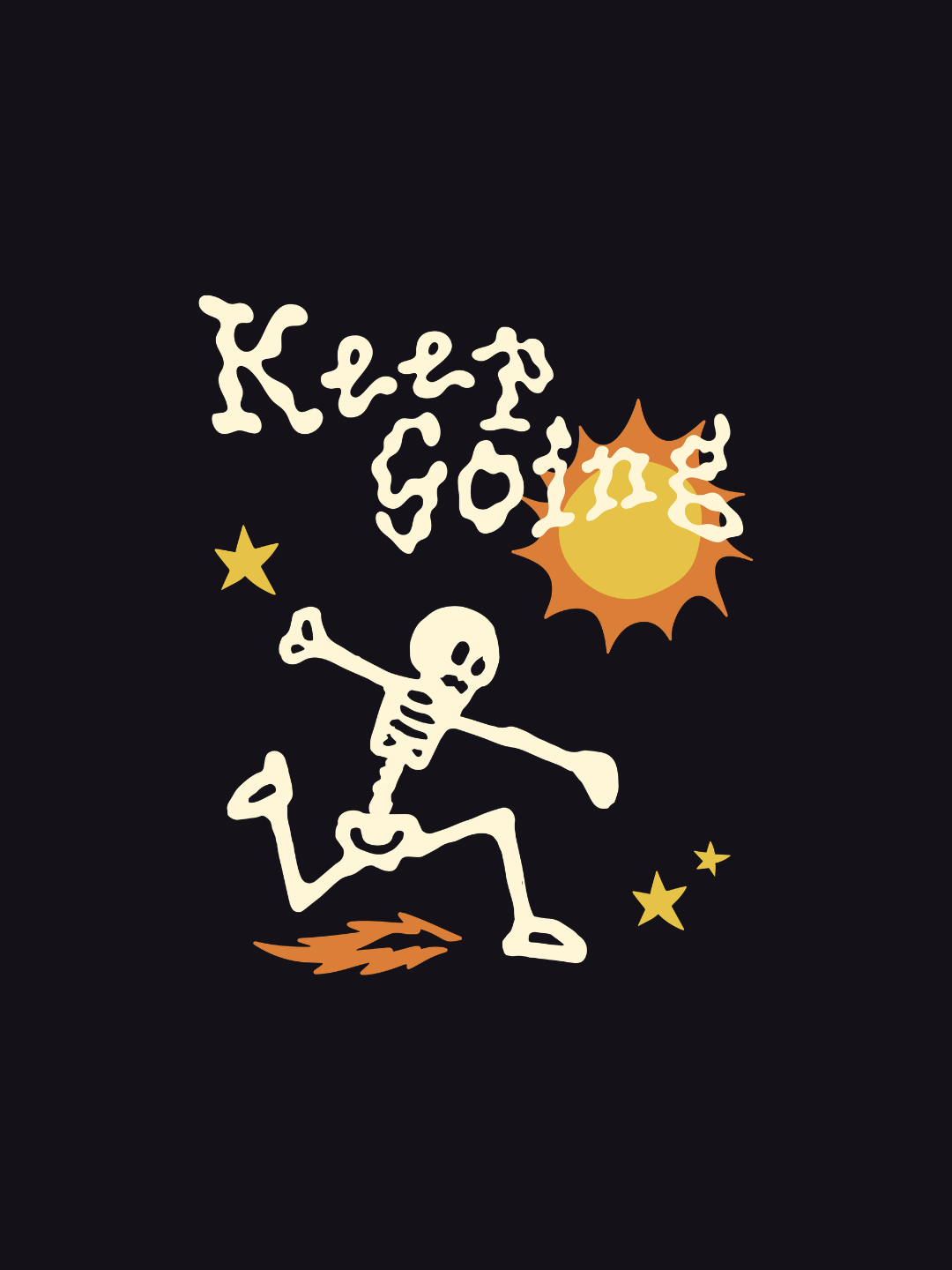 Cotton Relaxed fit Tshirt - Keep going