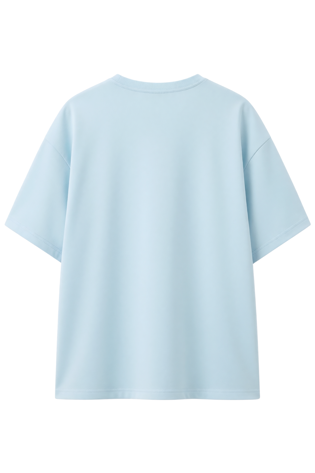 Cotton Oversized Solid Tshirt - Sky blue