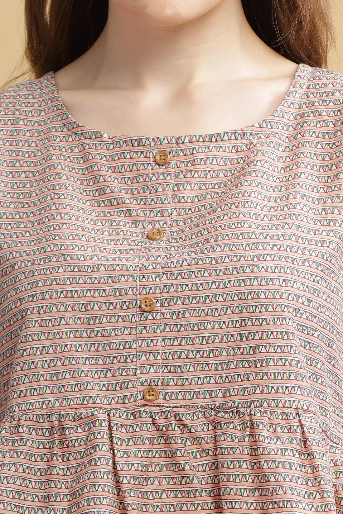 Cambric Cotton Tank Top - Abstract Pink