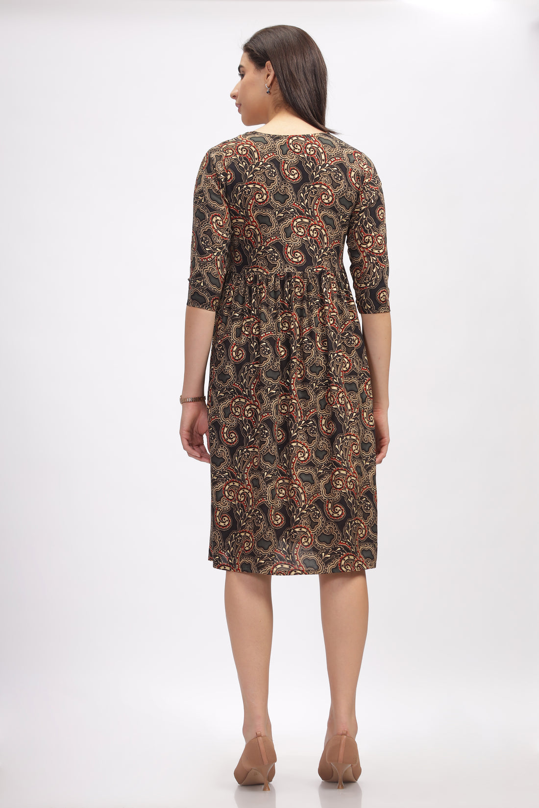 Viscose Summer Mini Dress - Forest Green