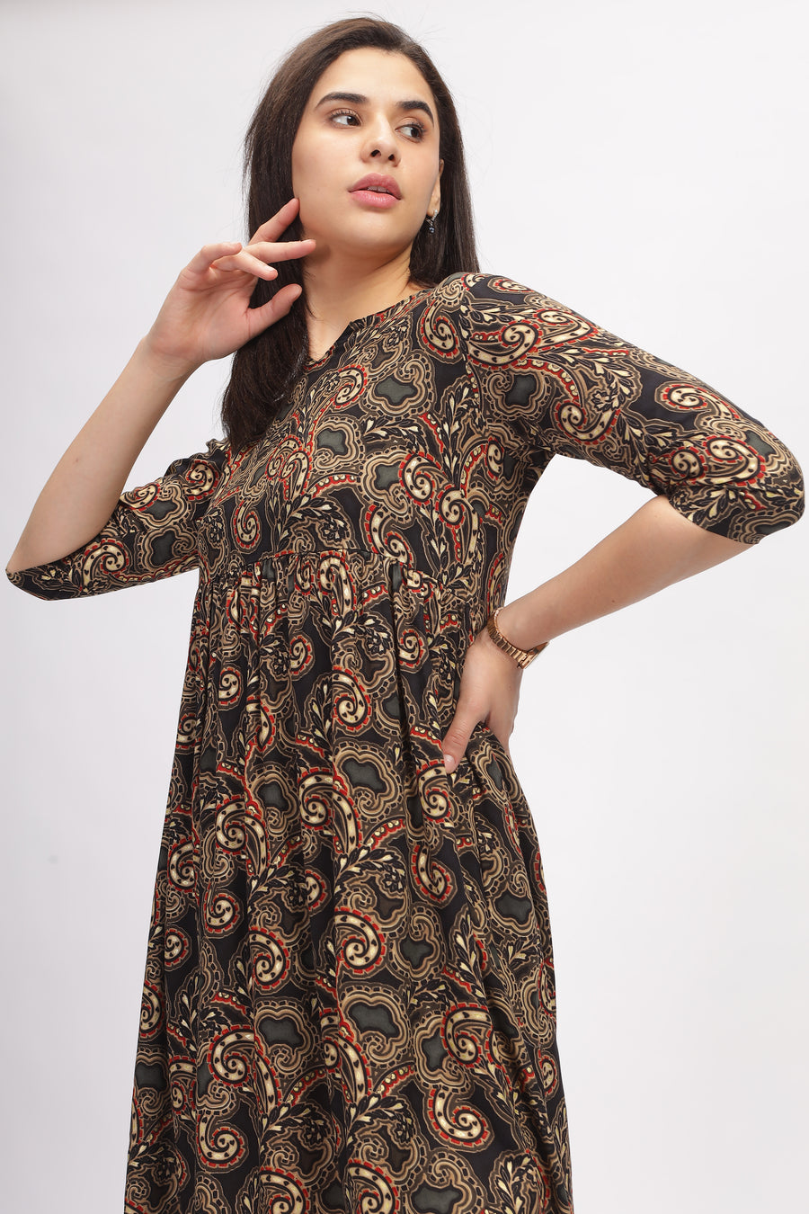 Viscose Summer Mini Dress - Forest Green