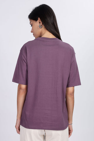 Cotton oversized Tshirt Mauve  - Avacado