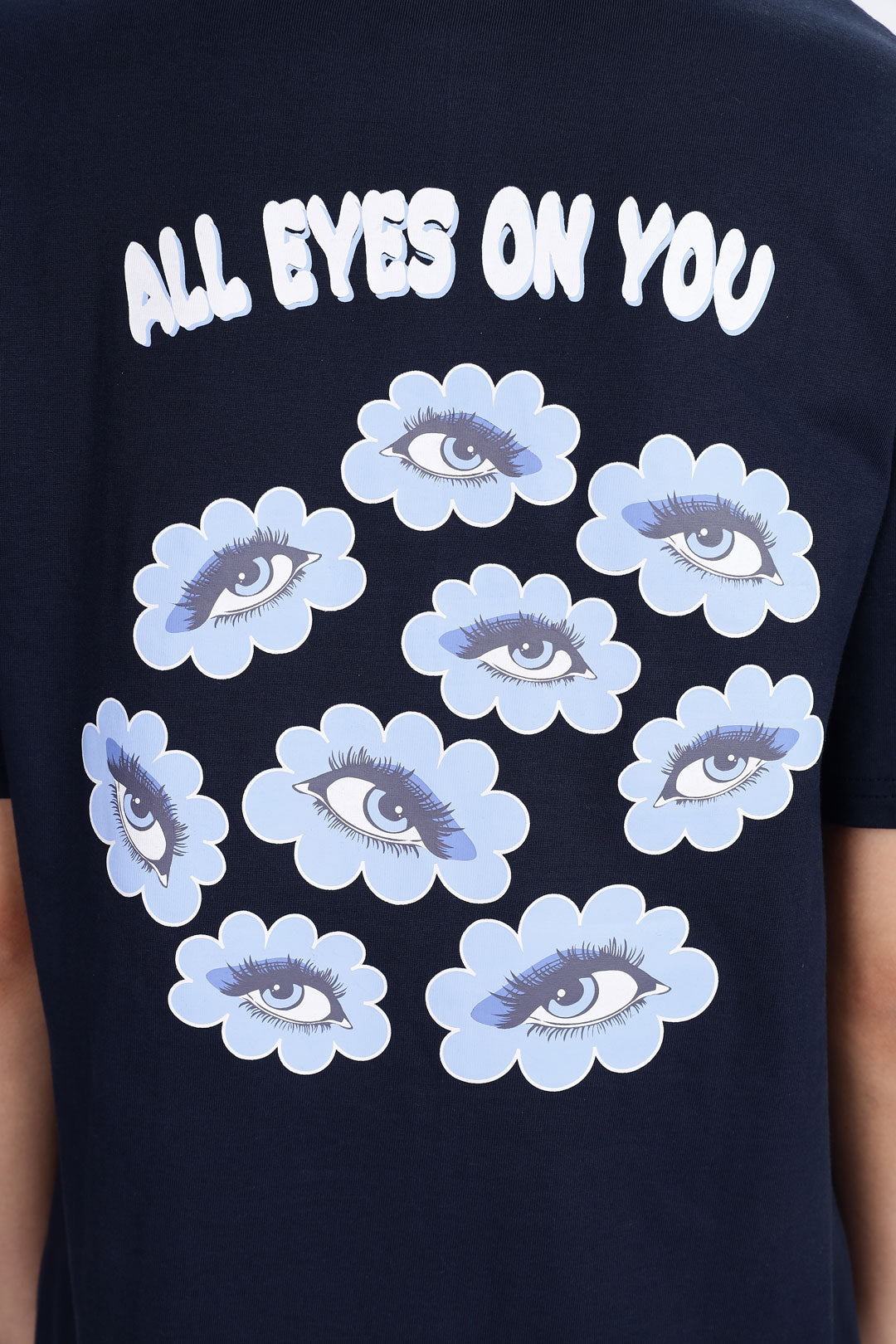 Cotton oversized Tshirt Midnight blue - All eyes on you