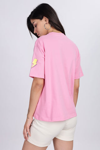 Cotton oversized Tshirt Baby pink- Bold Spirit