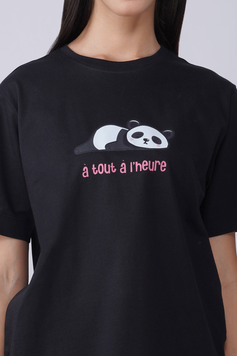 Cotton Relaxed fit Tshirt - Black - A tout l'heure