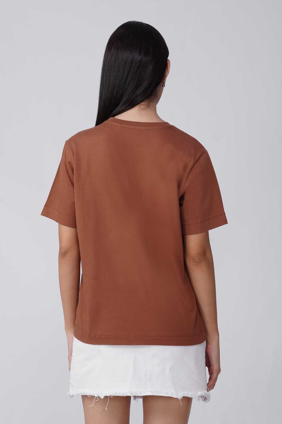 Cotton Relaxed fit Tshirt - Brown - Not my problem