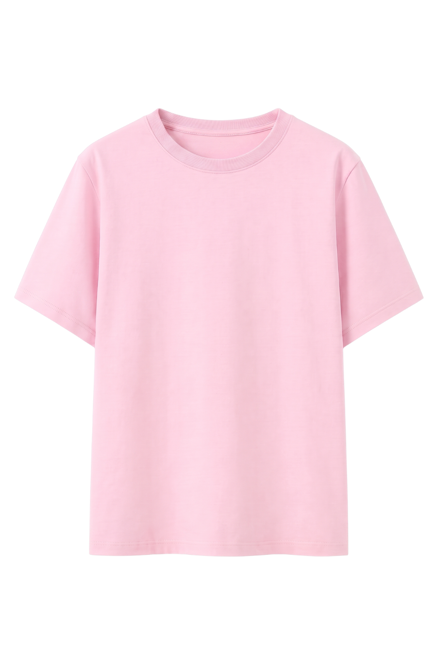 Cotton Relaxed fit Solid Tshirt - Baby pink