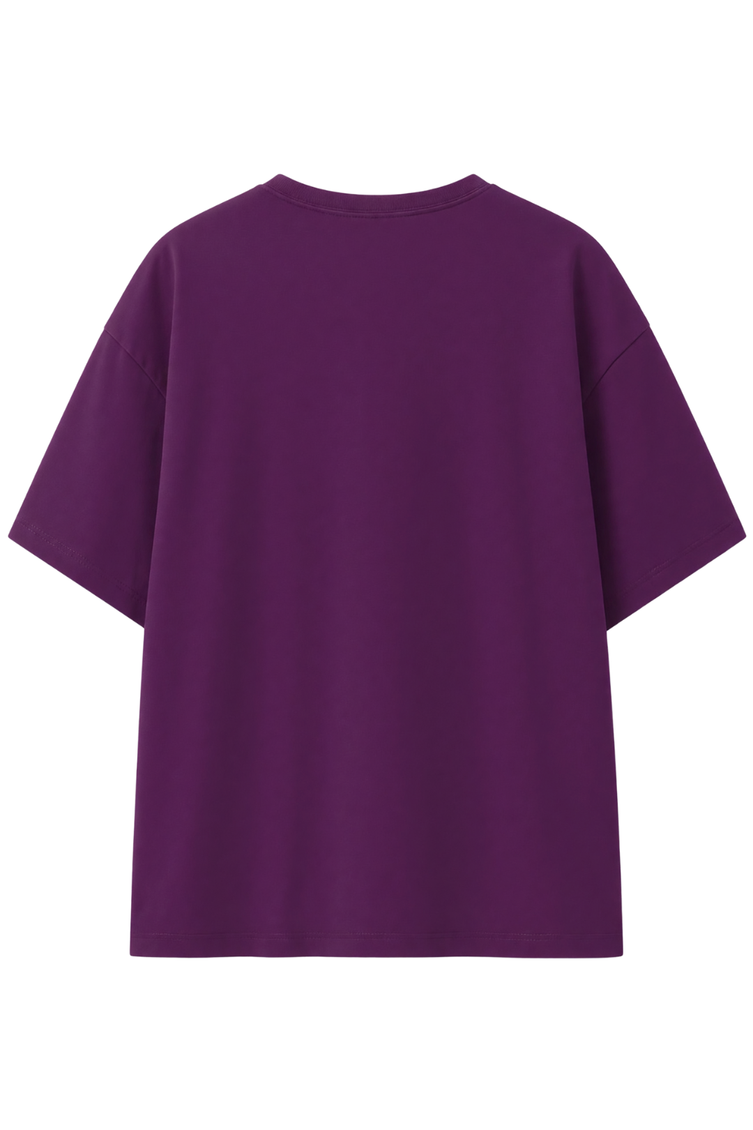 Cotton Oversized Solid Tshirt - Purple