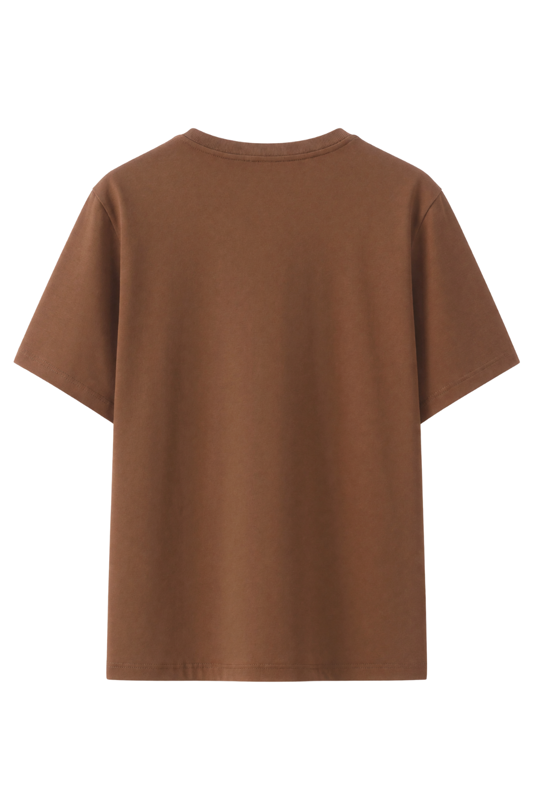 Cotton Relaxed fit Solid Tshirt - Brown