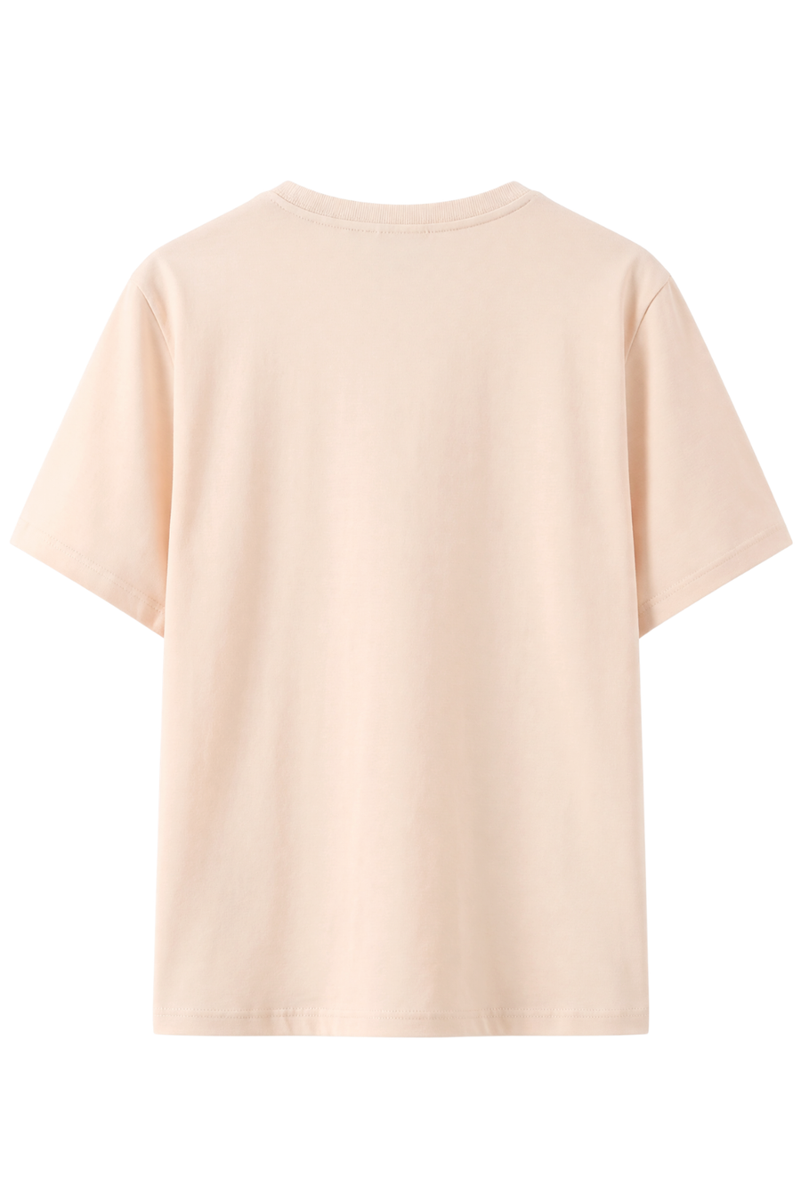Cotton Relaxed fit Solid Tshirt - Cream
