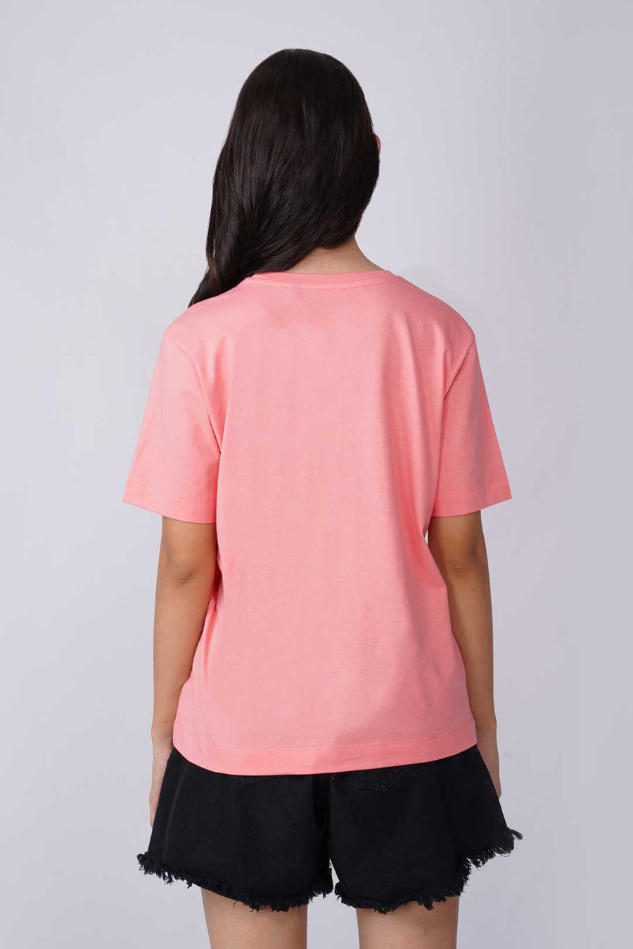 Cotton Relaxed fit Tshirt - Peach - Nope not today