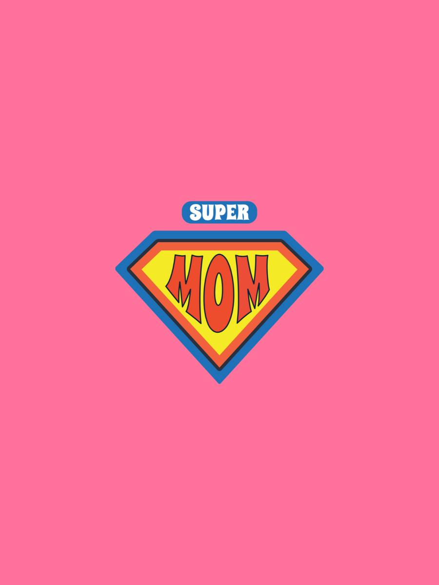 Cotton Relaxed fit Tshirt - Pink - Super mom