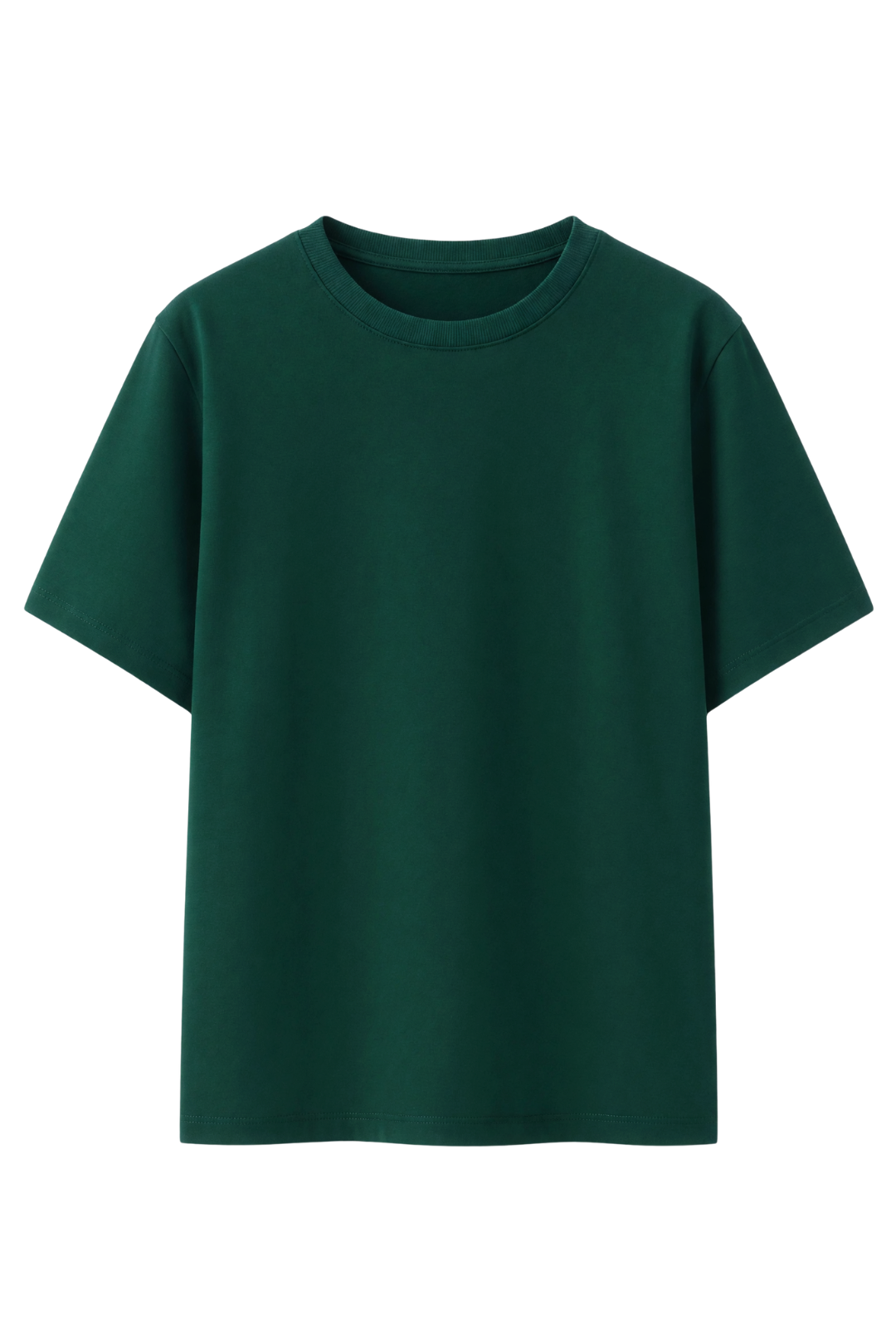 Cotton Relaxed fit Solid Tshirt - Green