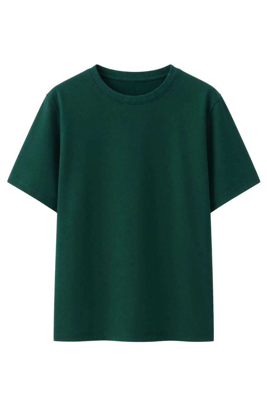 Cotton Relaxed fit Solid Tshirt - Green