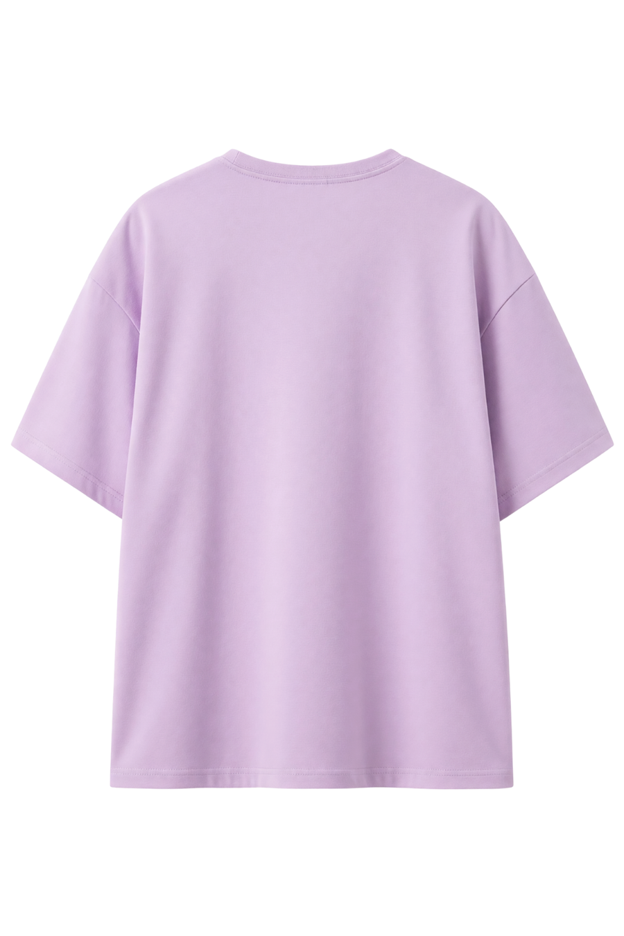 Cotton Oversized Solid Tshirt - Lilac