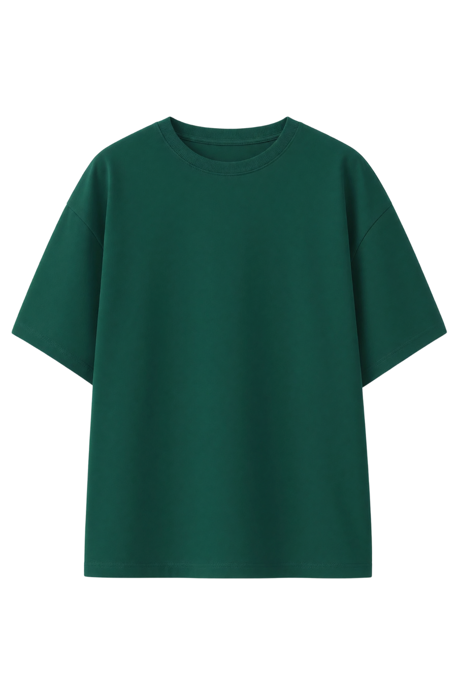 Cotton Oversized Solid Tshirt - Green