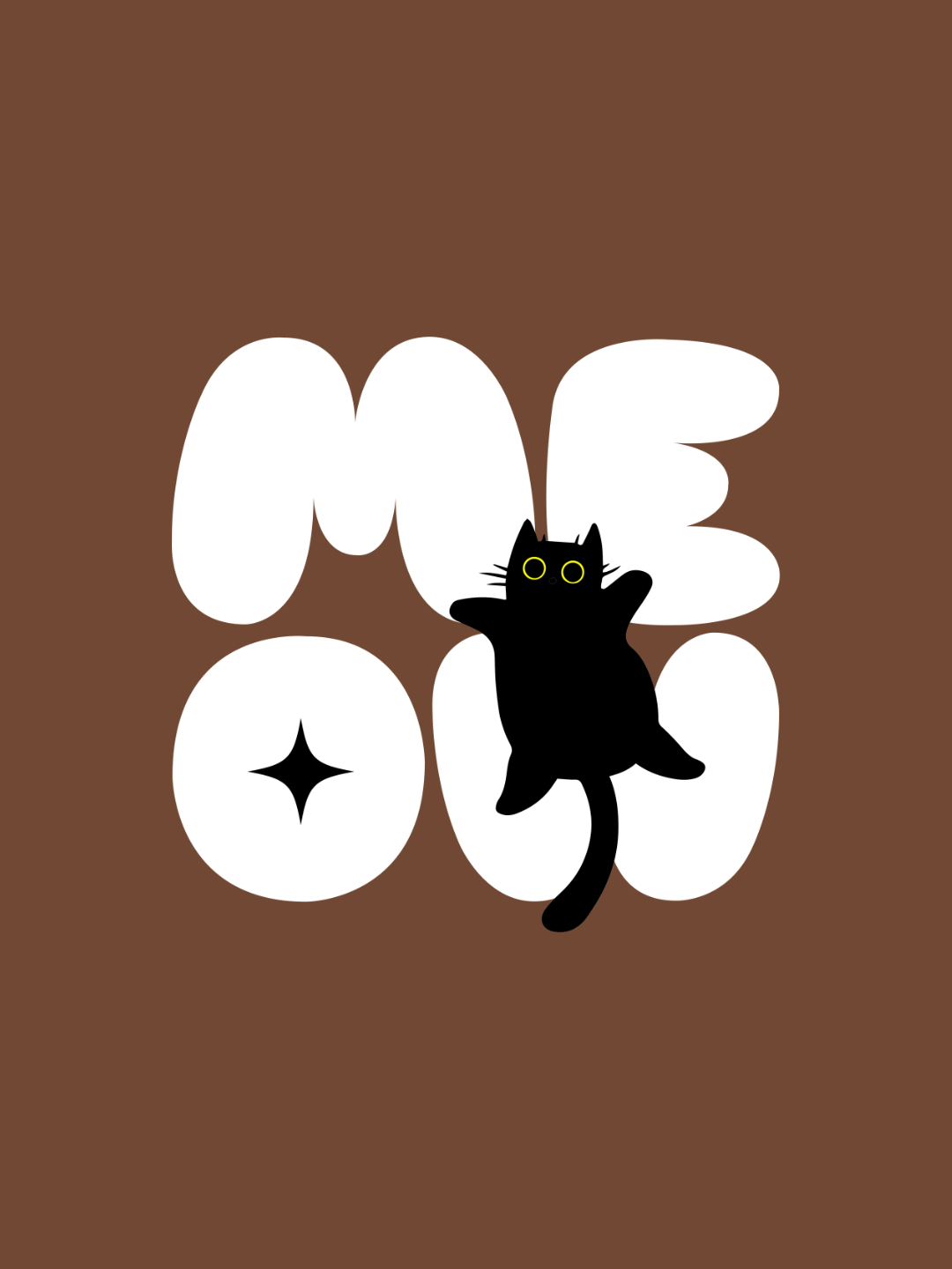 Cotton Relaxed fit Tshirt - Meow Cat