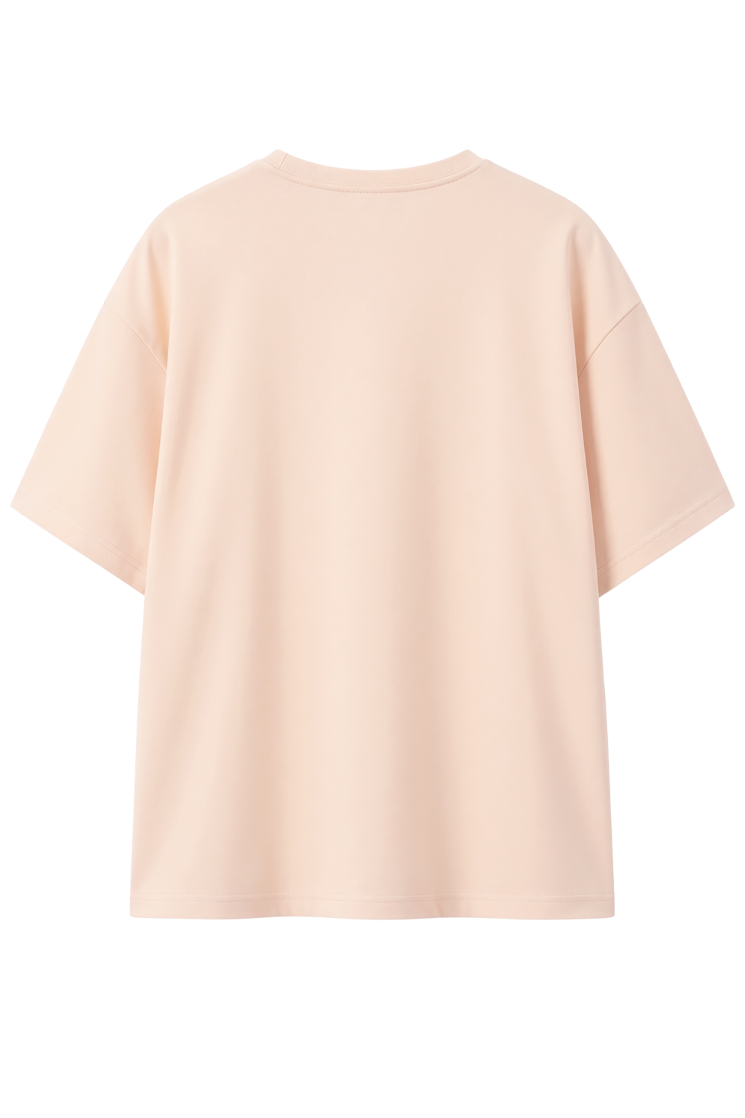 Cotton Oversized Solid Tshirt - Cream