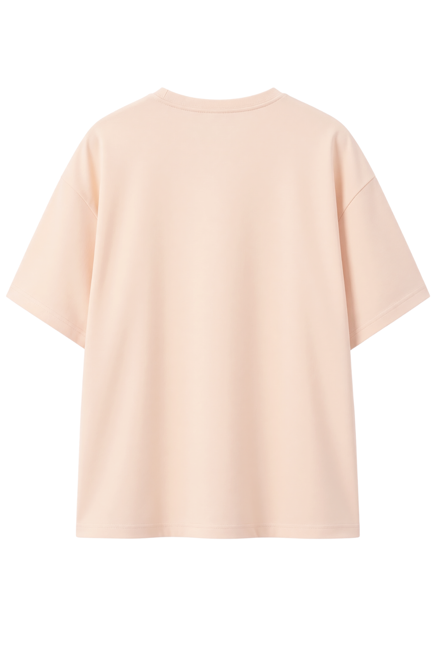 Cotton Oversized Solid Tshirt - Cream