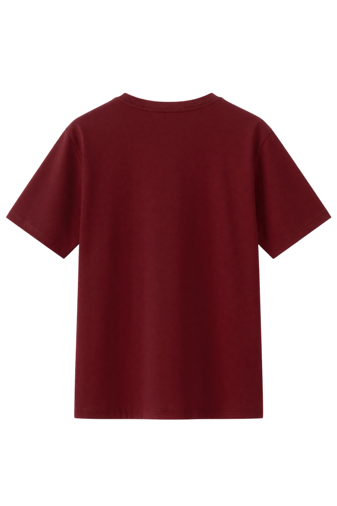 Cotton Relaxed fit Solid Tshirt - Maroon