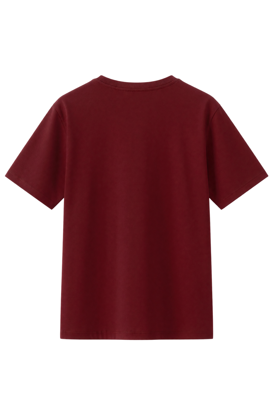 Cotton Relaxed fit Solid Tshirt - Maroon