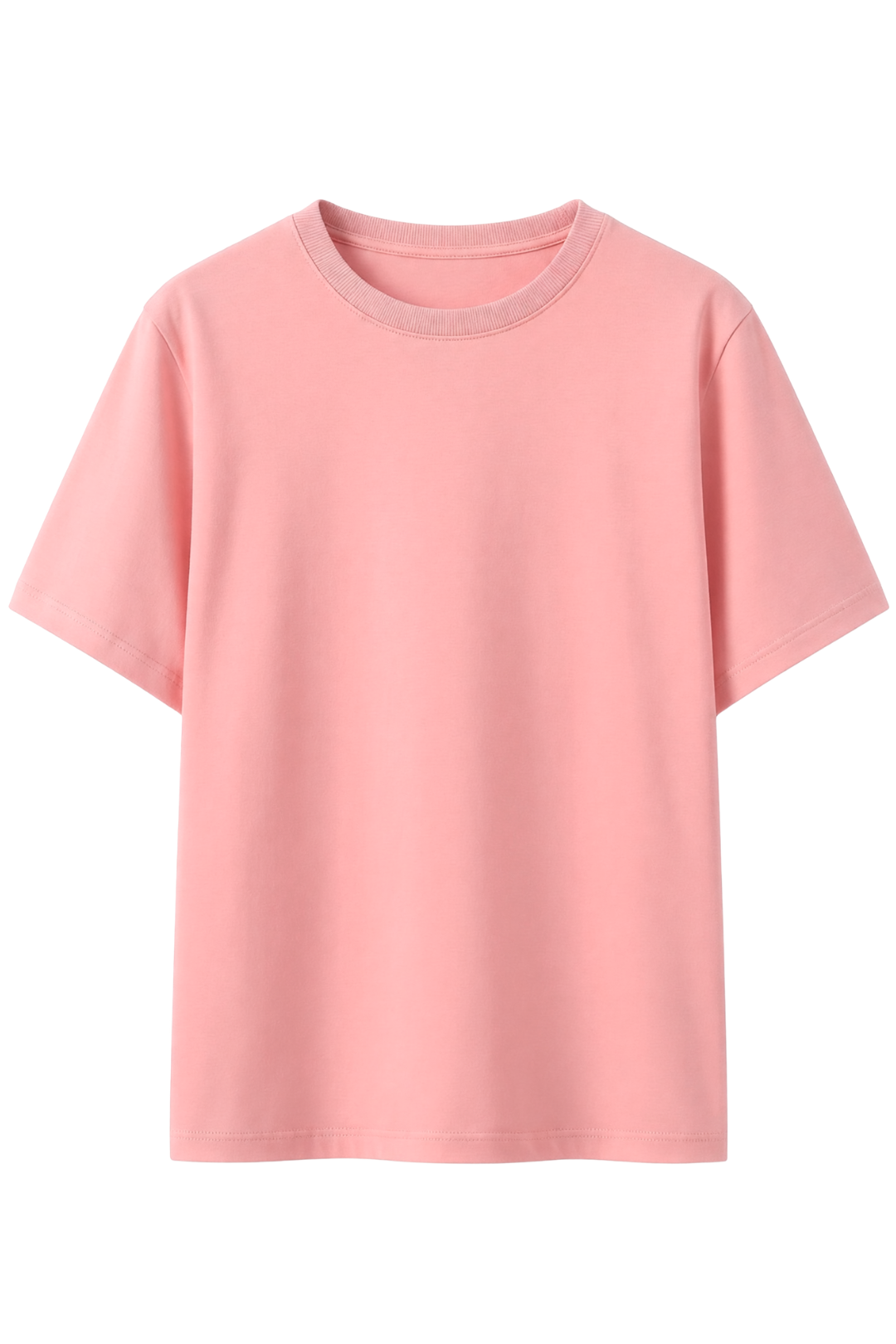 Cotton Relaxed fit Solid Tshirt - Peach