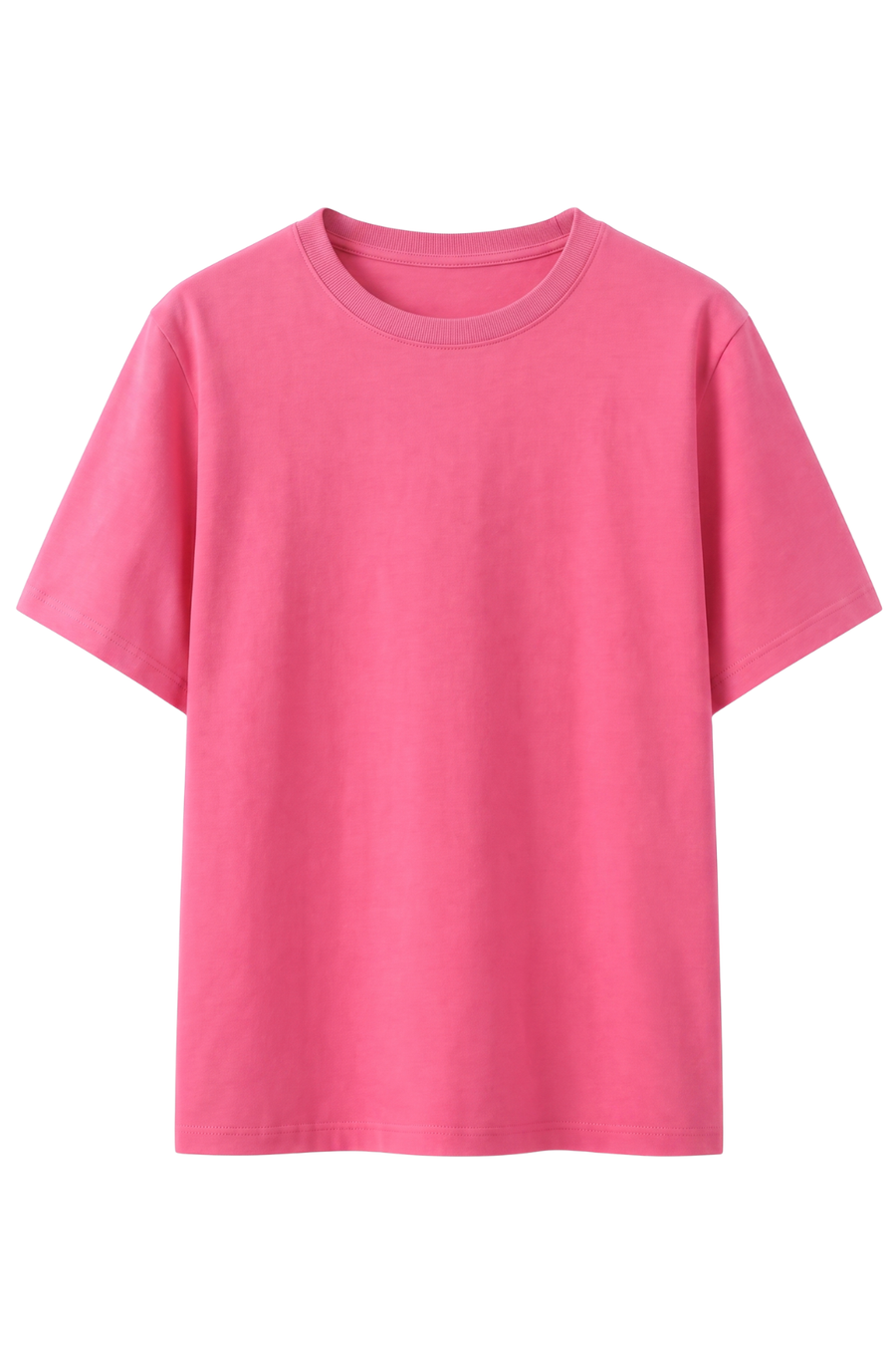 Cotton Relaxed fit Solid Tshirt - Pink