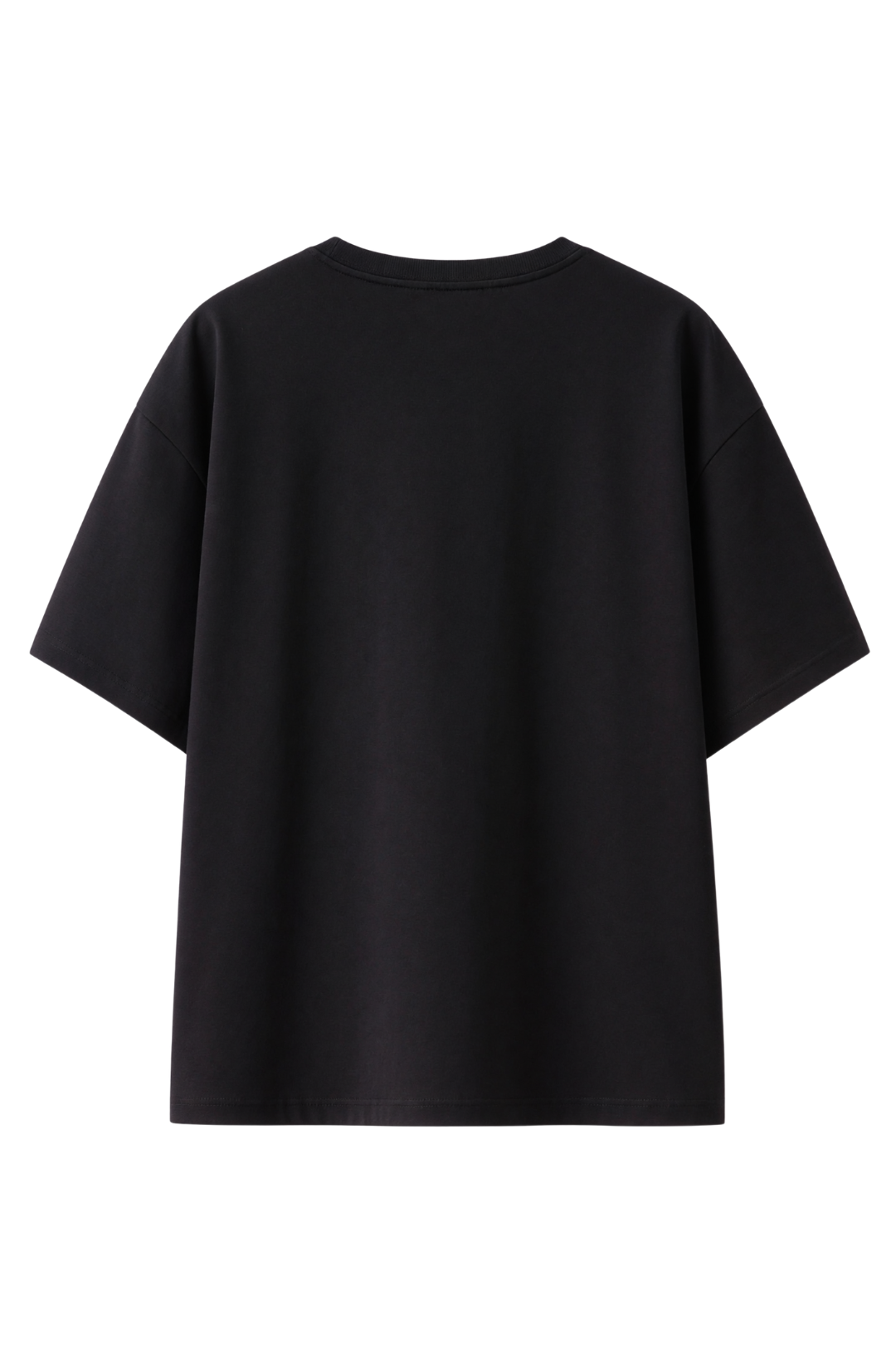 Cotton Oversized Solid Tshirt - Black
