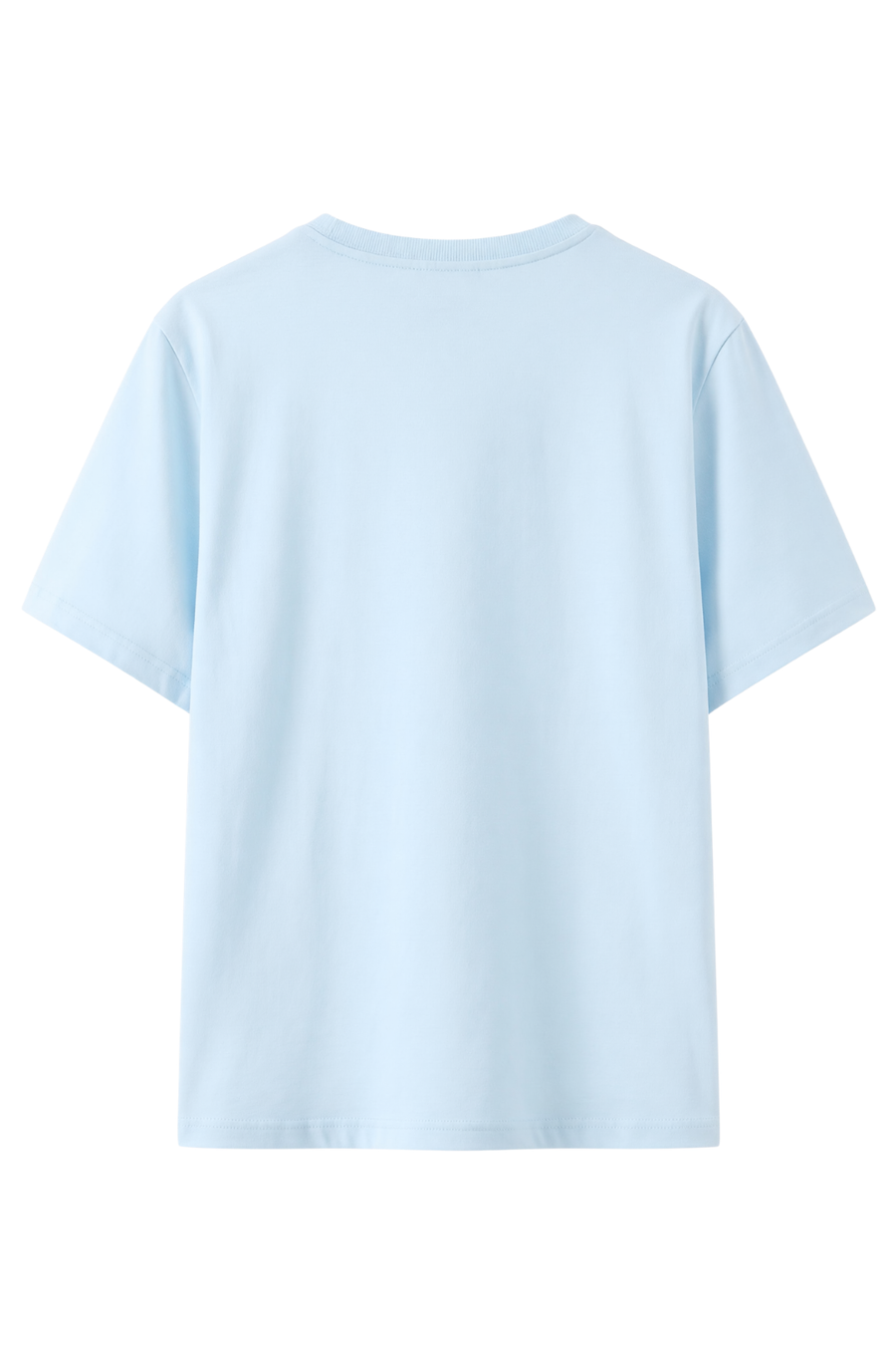 Cotton Relaxed fit Solid Tshirt - Sky blue