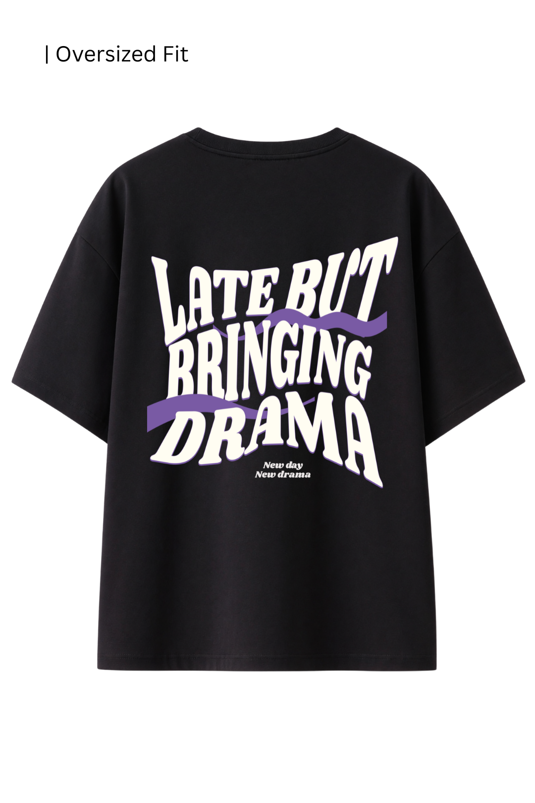 Cotton Oversized Tshirt - Black - NEW DAY NEW DRAMA