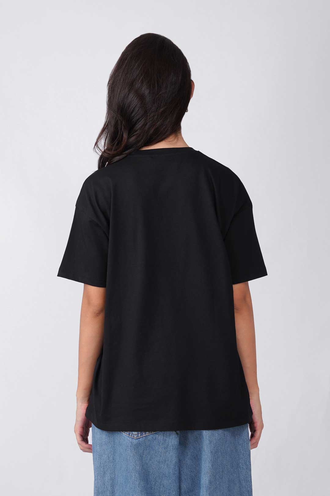 Cotton Oversized Tshirt - Black - ONE MORE REP