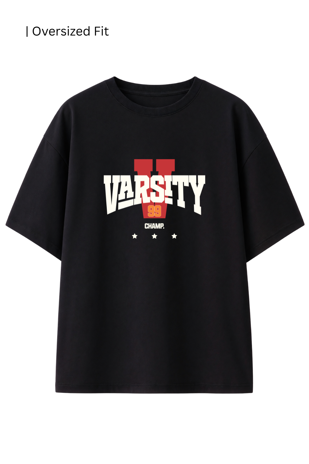 Cotton Oversized Tshirt - VARSITY 99 CHAMP