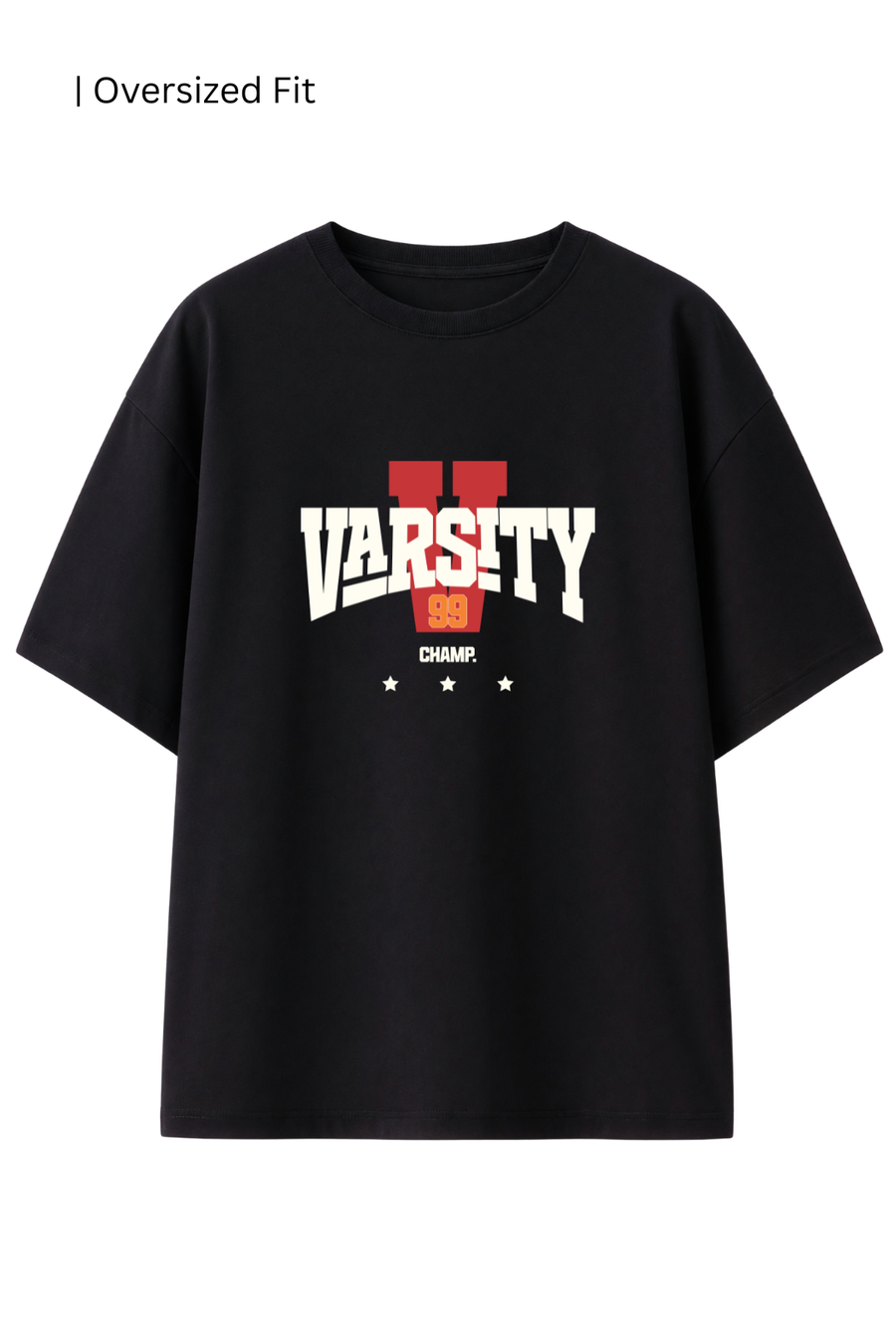 Cotton Oversized Tshirt - VARSITY 99 CHAMP