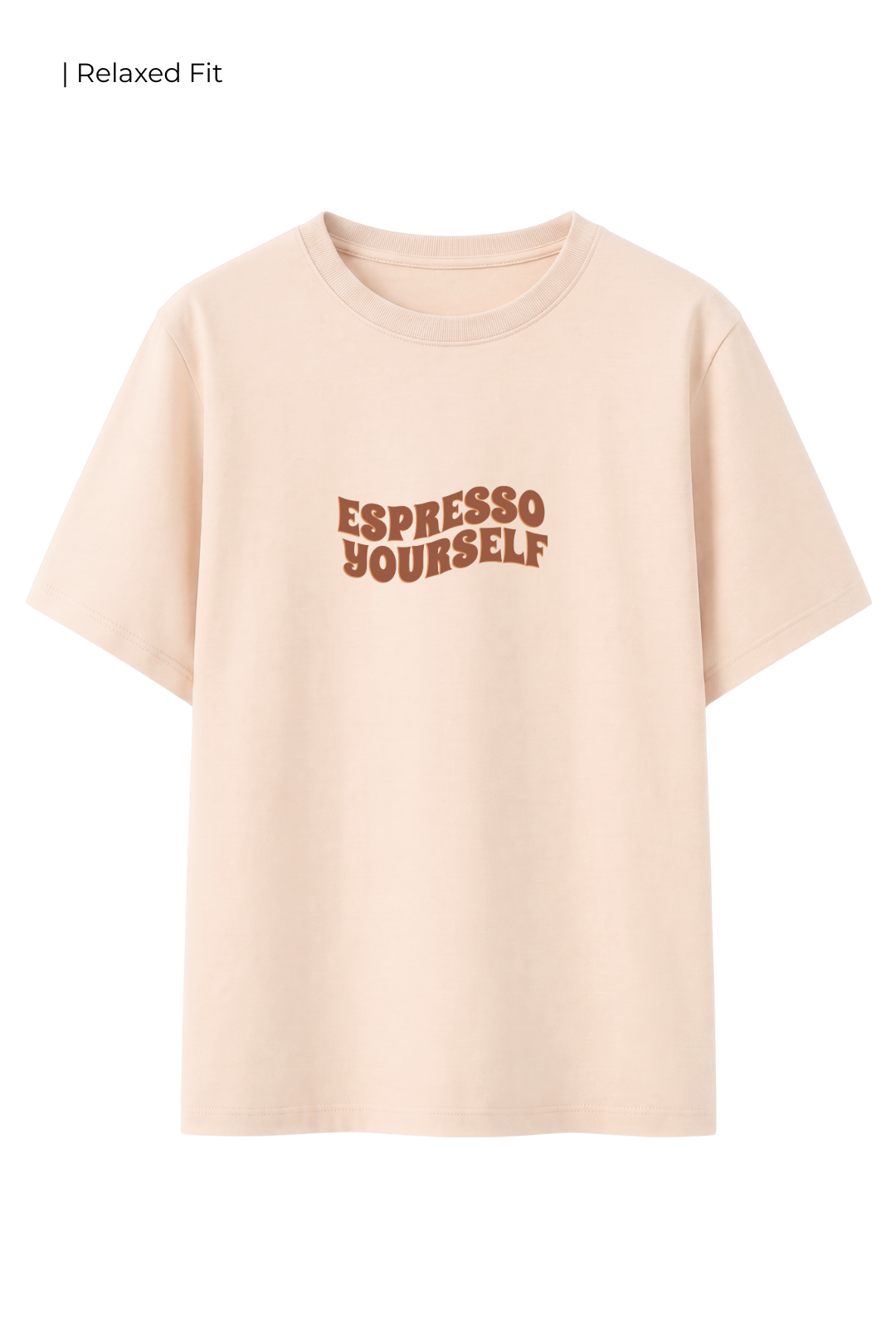 Cotton Relaxed fit Tshirt - Cream - Espresso yourself