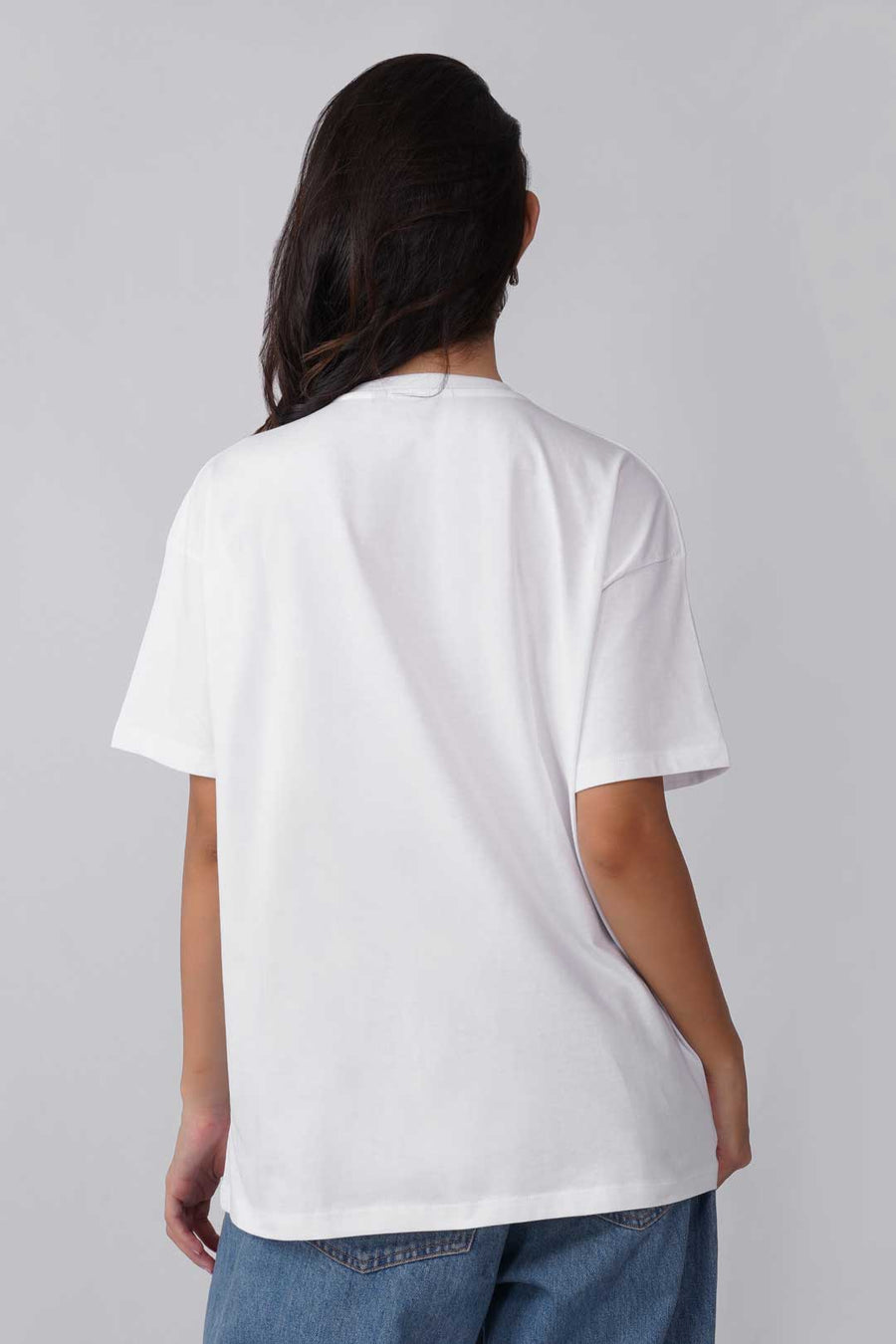 Cotton Oversized Tshirt - White - BOSTON VARSITY CLUB