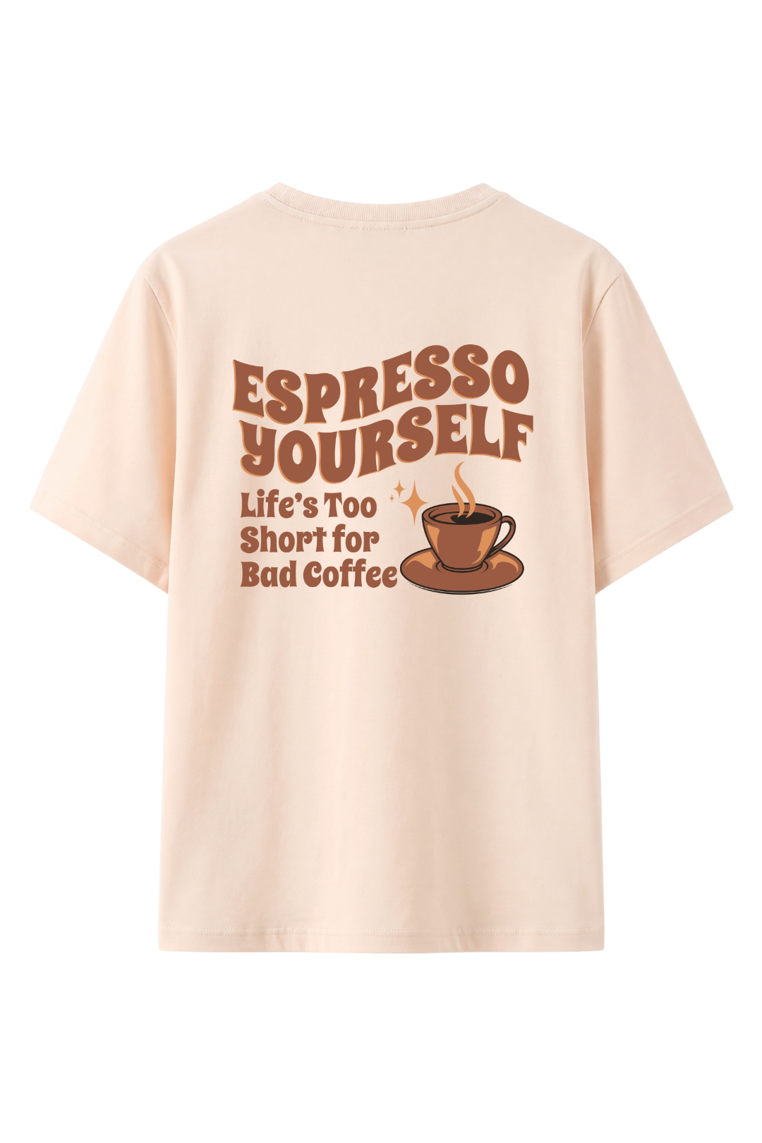 Cotton Relaxed fit Tshirt - Cream - Espresso yourself