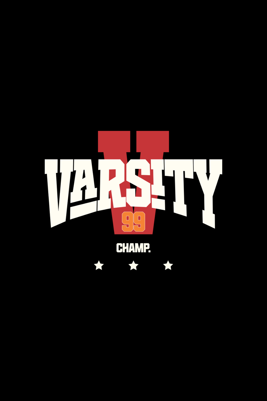 Cotton Oversized Tshirt - VARSITY 99 CHAMP