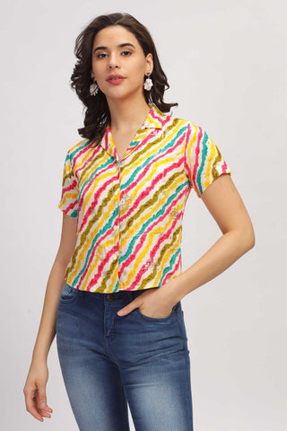 Abstract print shirt - Multicolor