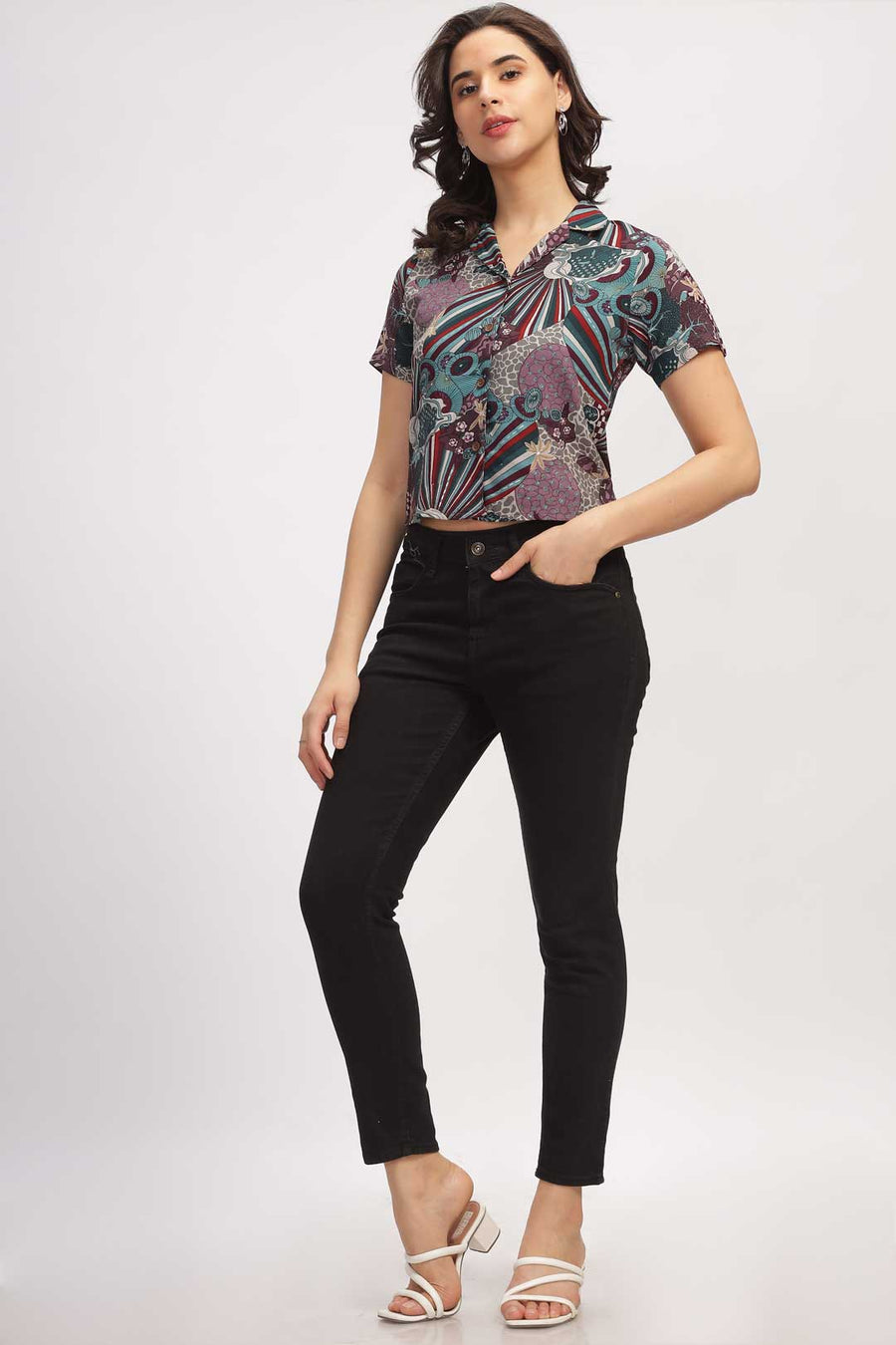 Vibrant Retro Shirt - Mauve