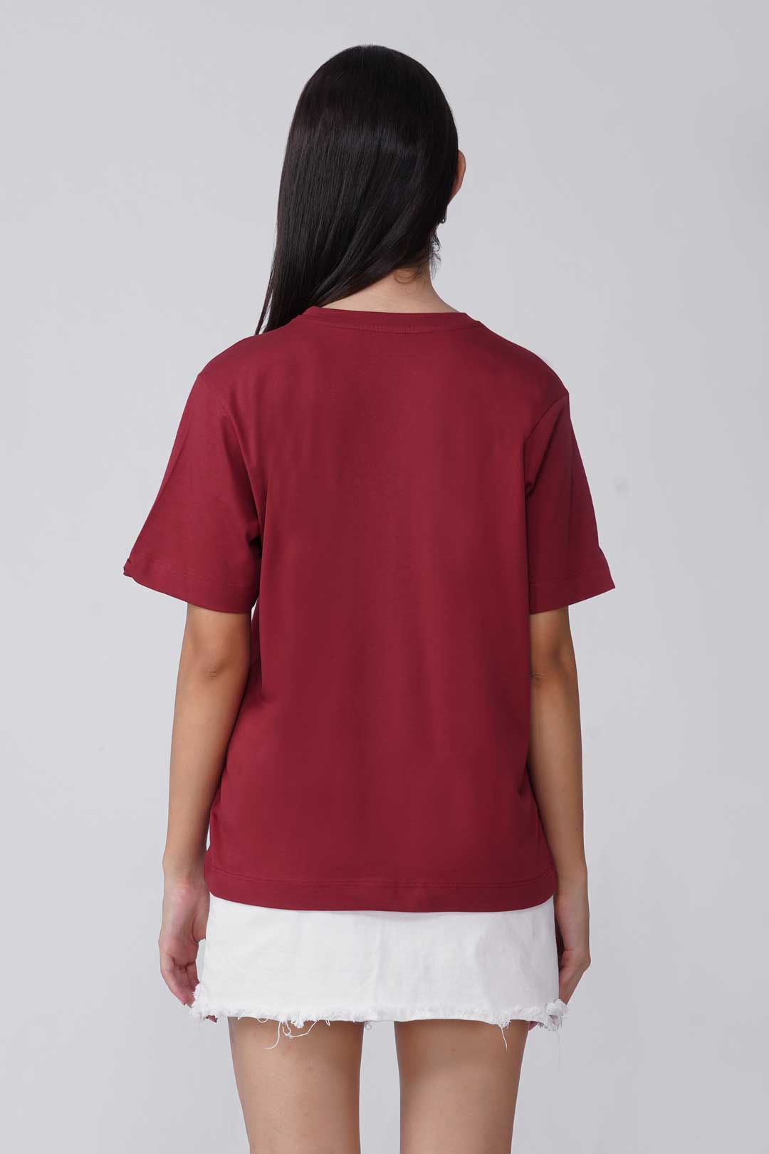 Cotton Relaxed fit Tshirt - Maroon - Mentally Buffering since forever