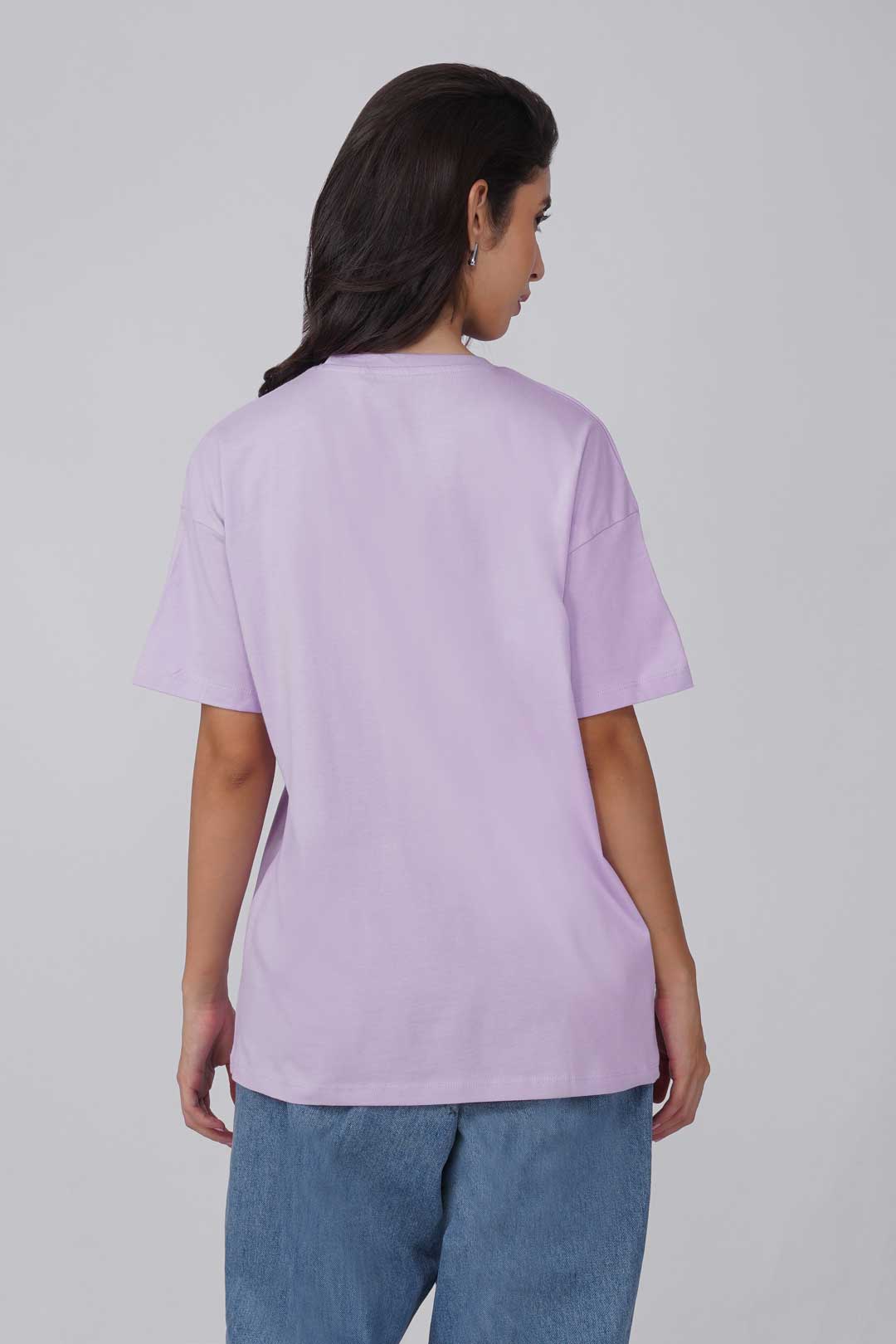 Cotton Oversized Tshirt - Lilac - ESCAPE