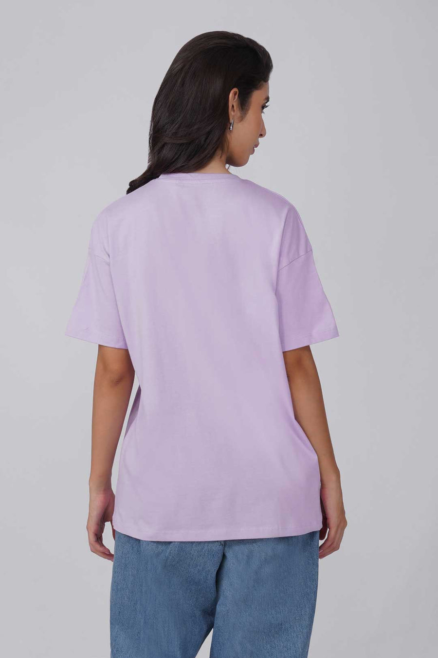 Cotton Oversized Tshirt - Lilac - ESCAPE