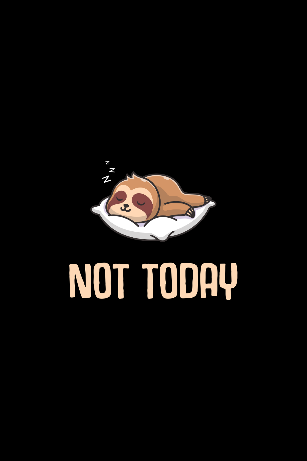 Cotton Oversized Tshirt - NOT TODAY