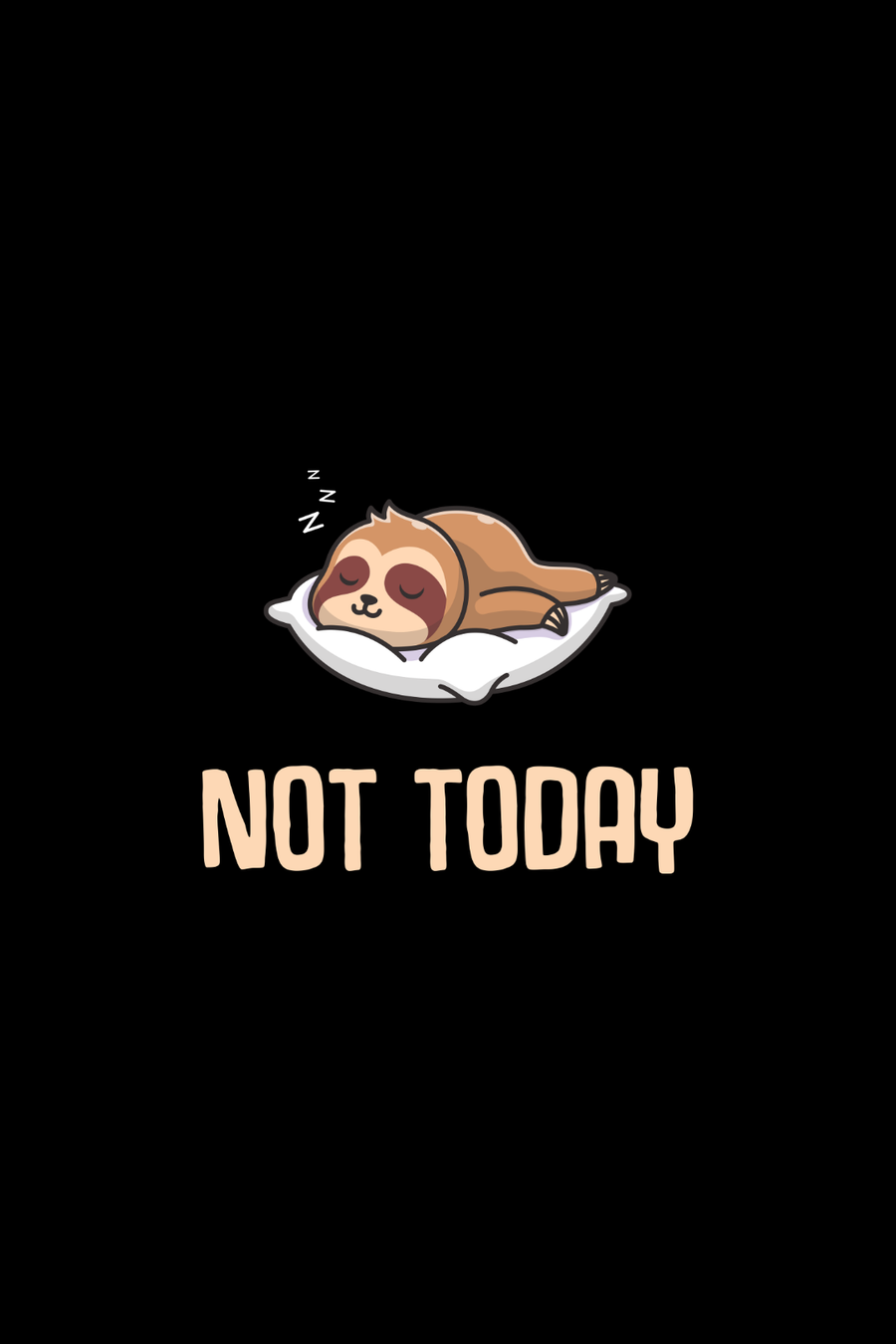 Cotton Oversized Tshirt - NOT TODAY