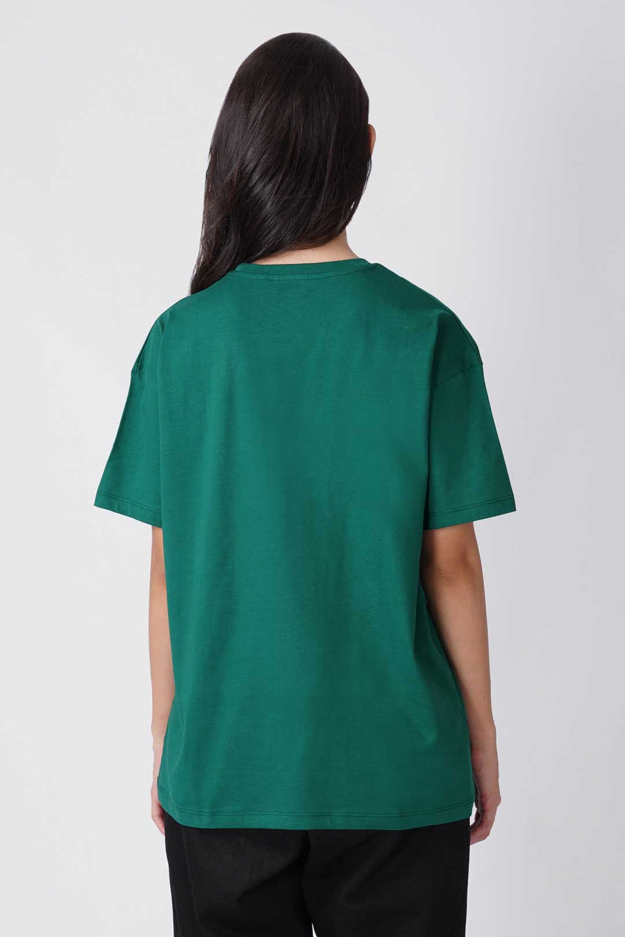 Cotton Oversized Tshirt - Green - CHICAGO UNIVERSITY TEAM
