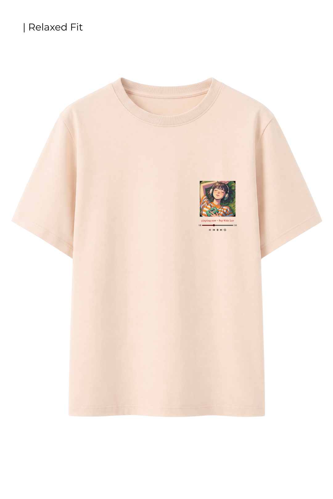 Cotton Relaxed fit Tshirt - playing now boy with luv