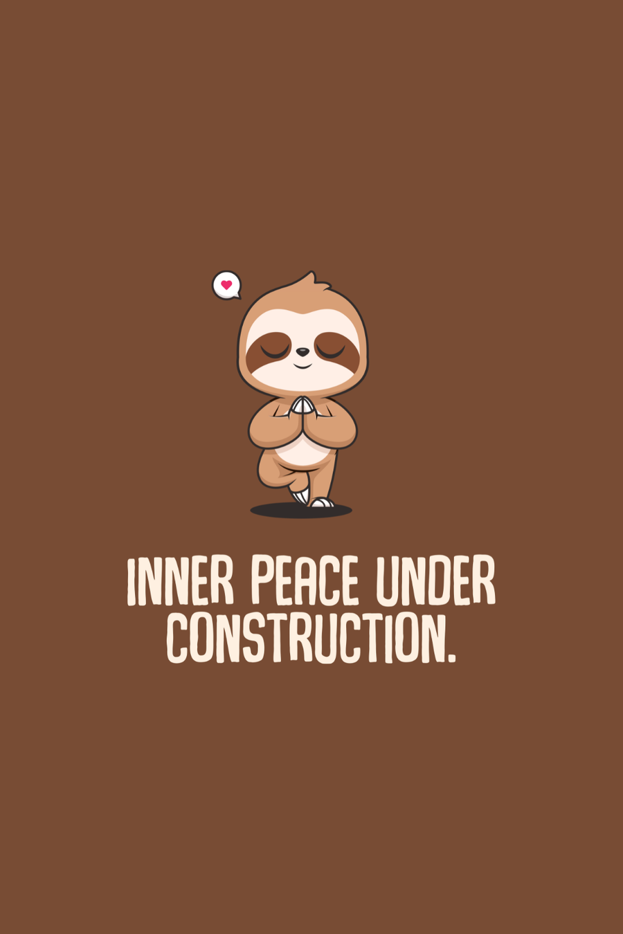 Cotton Oversized Tshirt - INNER PEACE UNDER CONSTRUCTION