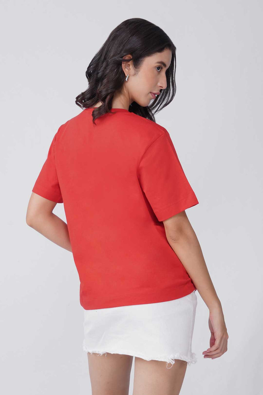 Cotton Relaxed fit Tshirt - Red - Overthinking olympic champion